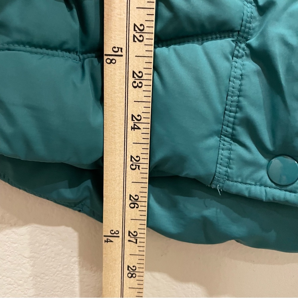Old Navy Teal Puffer Vest Women’s XL  Snap Front Quilted Winter Fleece Lined - Picture 6 of 10
